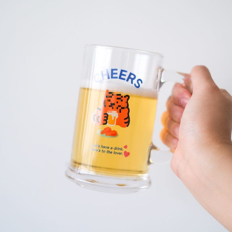 Tiger Personality Cup Breakfast Internet Red Water Cup Cold Drink Cute Dessert Korean Style AliExpress Student Beer Cup Cartoon