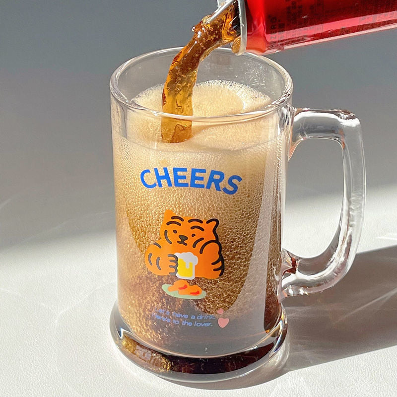 Tiger Personality Cup Breakfast Internet Red Water Cup Cold Drink Cute Dessert Korean Style AliExpress Student Beer Cup Cartoon