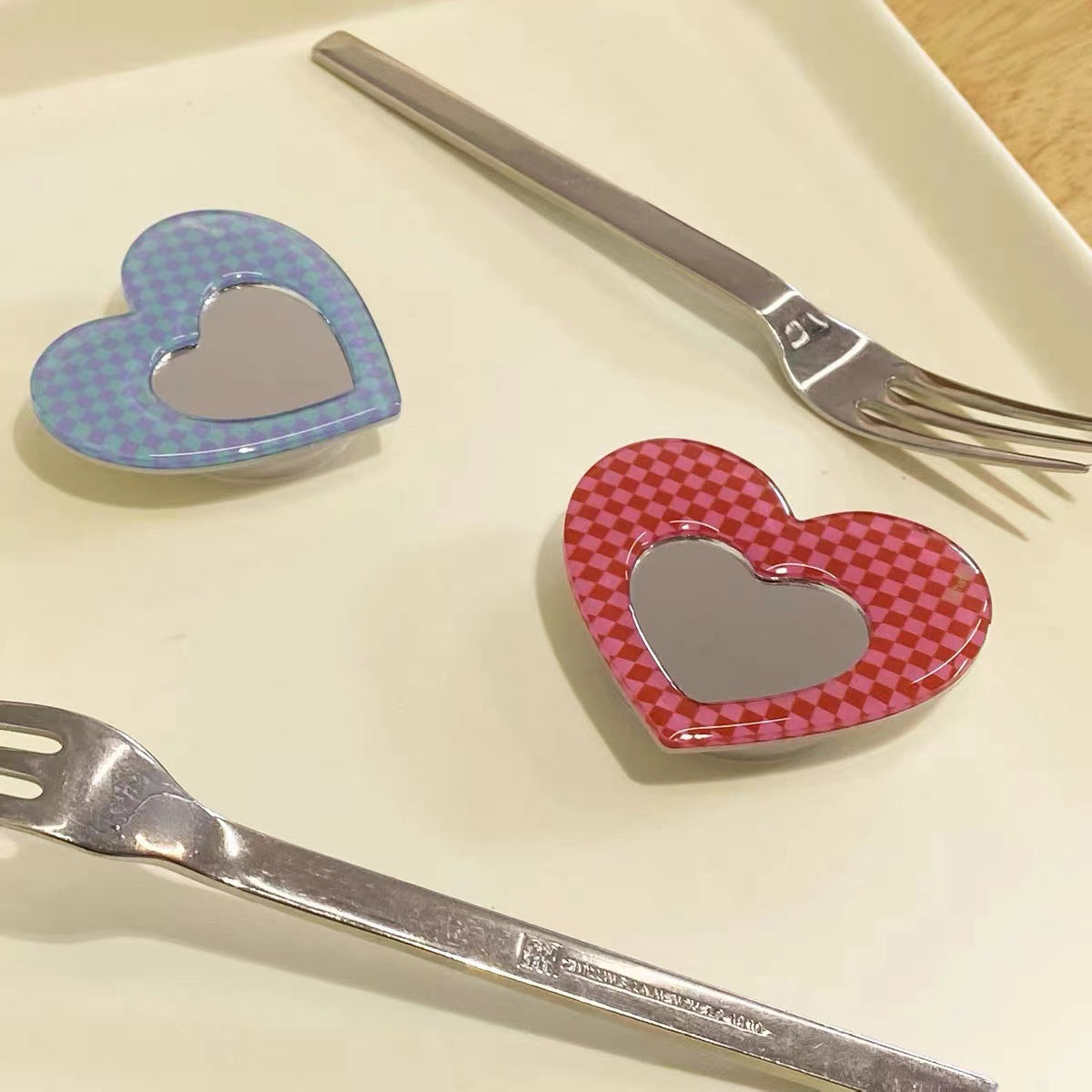 Tulip Flower Mirror Acrylic Drop Transparent Airbag Bracket Back Sticker Support Mobile Phone Ring Buckle