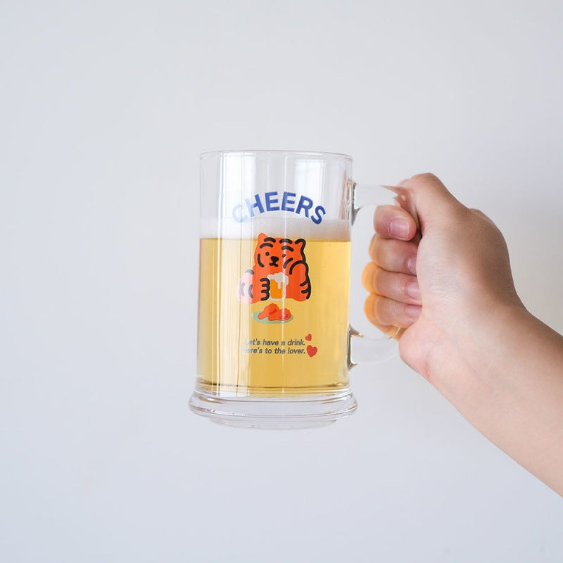 Tiger Personality Cup Breakfast Internet Red Water Cup Cold Drink Cute Dessert Korean Style AliExpress Student Beer Cup Cartoon