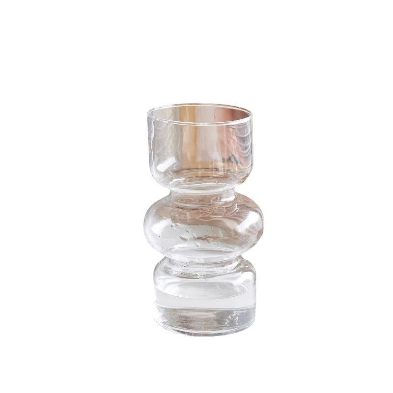 Ins-style European-style Advanced Simple Middle-ancient Glass Vase Hydroponic Flower Vase Desktop Decoration Home Decoration