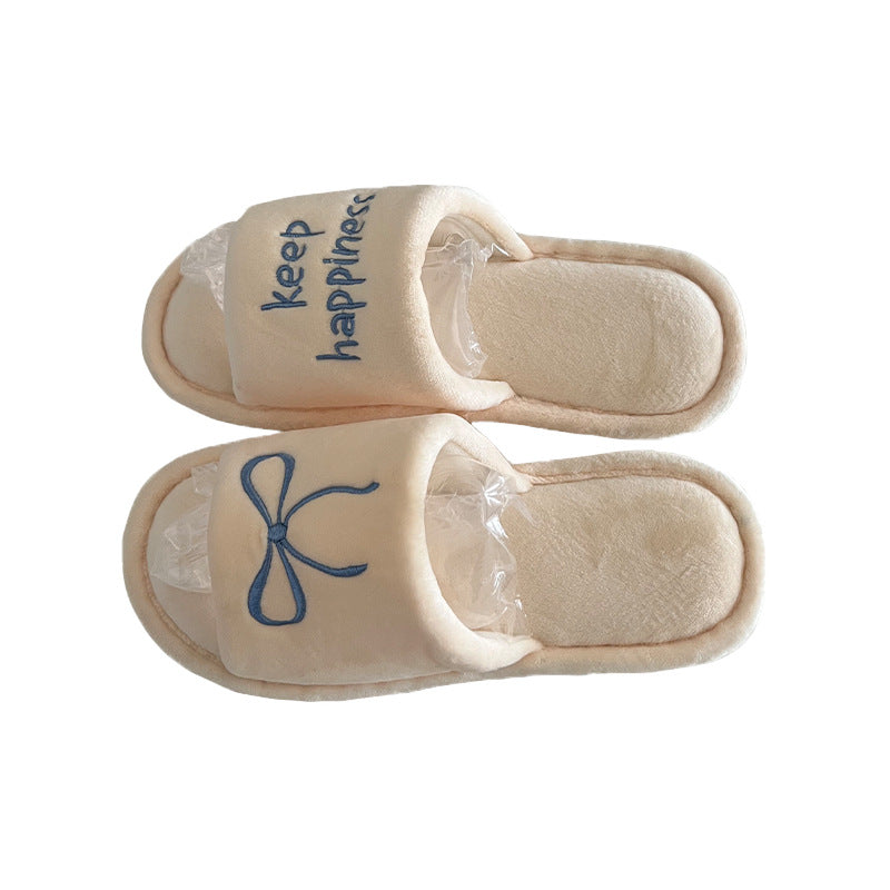 English Letters Cotton Slippers