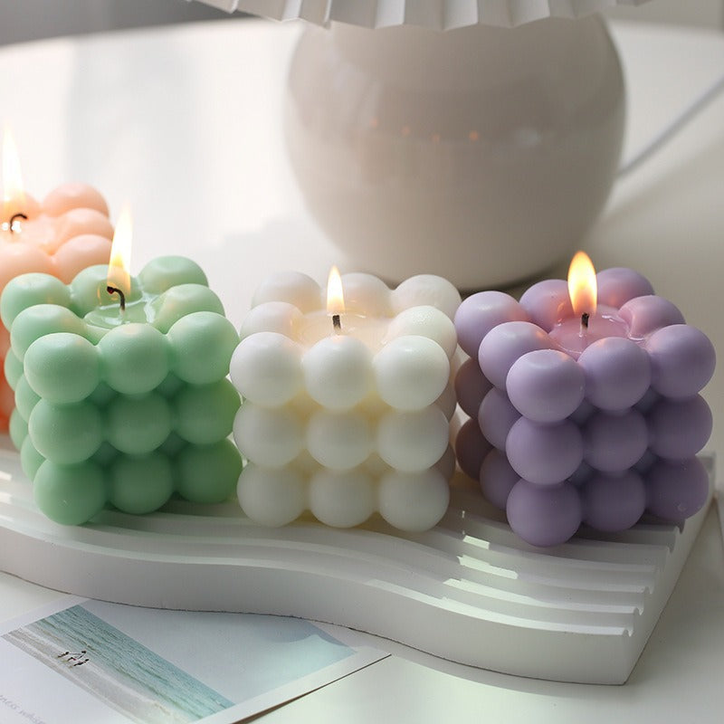 Modeling Rubik's Cube Aromatherapy Candle Wholesale Aroma Home Ornaments Ins Wind Aromatherapy Birthday Candle Creative Accompanying Gift Z