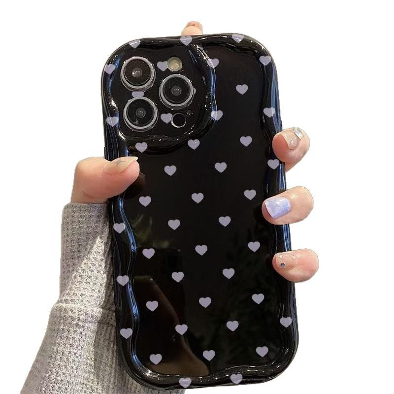Full Screen Purple Love Iphone16 Phone Case Apple 15 New 14pro Japan/South Korea 13/12 Explosions 11