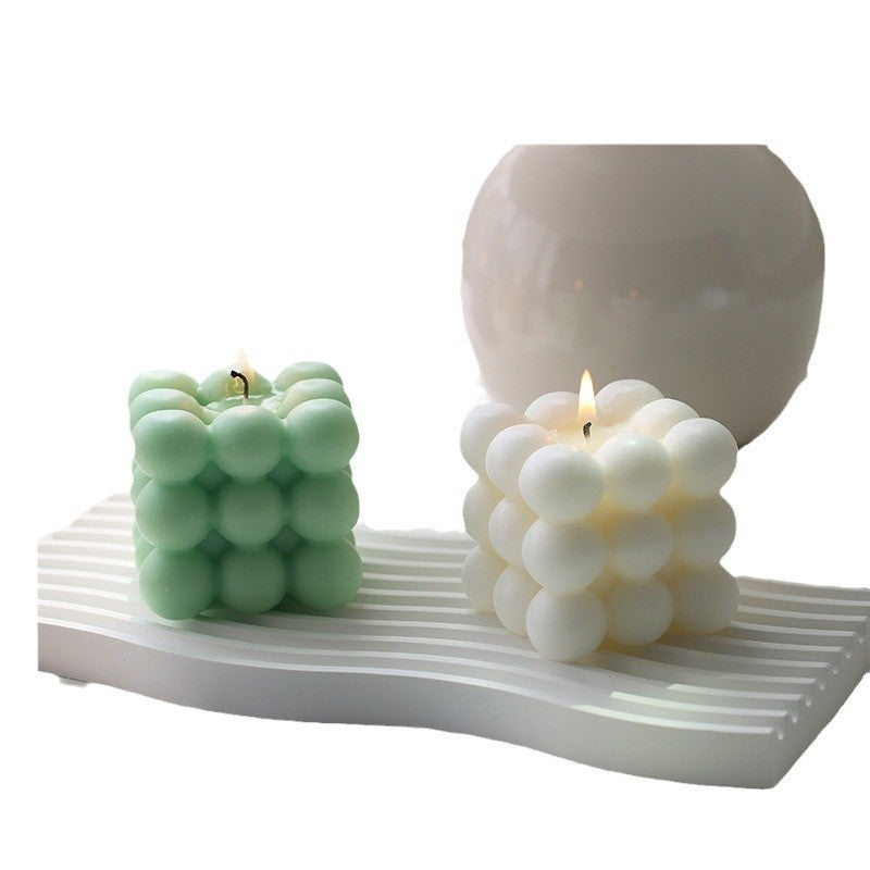 Modeling Rubik's Cube Aromatherapy Candle Wholesale Aroma Home Ornaments Ins Wind Aromatherapy Birthday Candle Creative Accompanying Gift Z