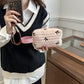 Autumn 2024 New Style Simple Beautiful Niche Design Lightweight Small Square Bag Clutch Bag Simple Casual Cosmetic Bag