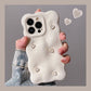Japanese And Korean Milk White Bubble Love IPhone15 Phone Case Apple 14promax Simple 13 Female 12 Soft 16