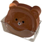 Little Red Book Same Style Plate Cartoon Transparent Bear Bone Spitting Plate Household Cute Snack Plastic Snack Fruit Plate