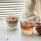With Handle Glass Cup Vertical Stripe Ins Style Cup Ice American Latte Glass Milk Cup High Color Value Coffee Cup
