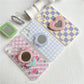 Tulip Flower Mirror Acrylic Drop Transparent Airbag Bracket Back Sticker Support Mobile Phone Ring Buckle