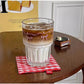 Bolimei Ins Wind Powder Bowknot Glass Girl's Heart Cold Juice Cup Milk Coffee Cup Breakfast Cup