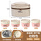 304 light bento box - light red (four packs + insulation bag)