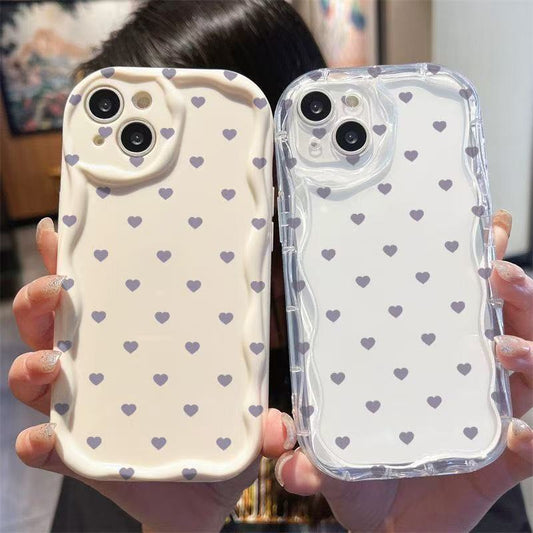 Full Screen Purple Love Iphone16 Phone Case Apple 15 New 14pro Japan/South Korea 13/12 Explosions 11
