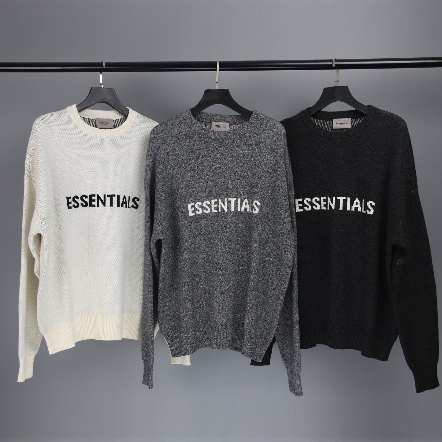 Fear Of God Multi-Line Essentials Trendy Fog Round Neck Sweatshirt With Letters On The Chest