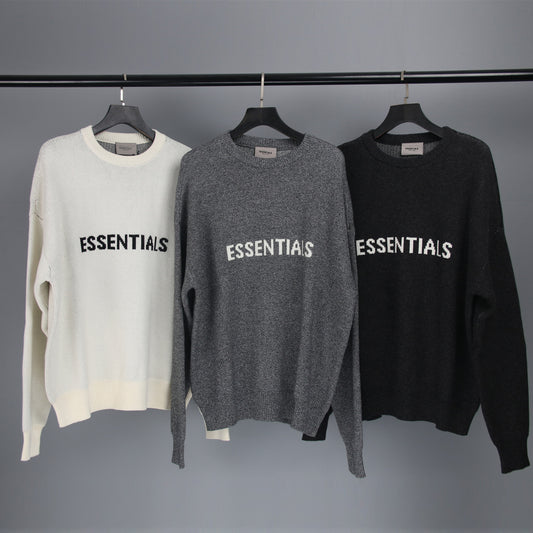 Fear Of God Multi-Line Essentials Trendy Fog Round Neck Sweatshirt With Letters On The Chest
