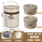 304 light bento box - milk tea color (size + insulation bag)