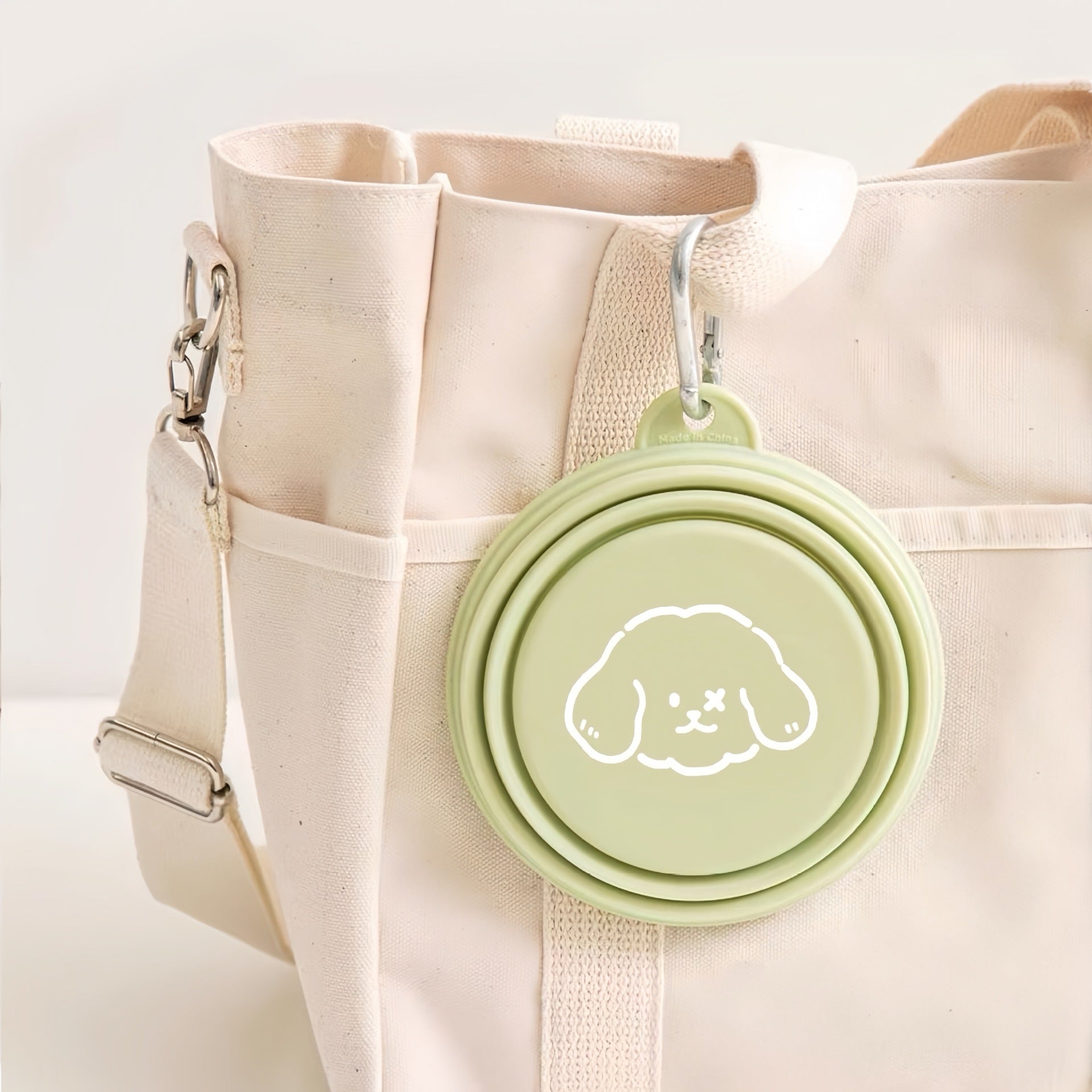 Pet Out Folding Bowl Korean Style Dog Outdoor Drinking Bowl Portable Silicone Bowl Folding Cat Bowl Dog Bowl